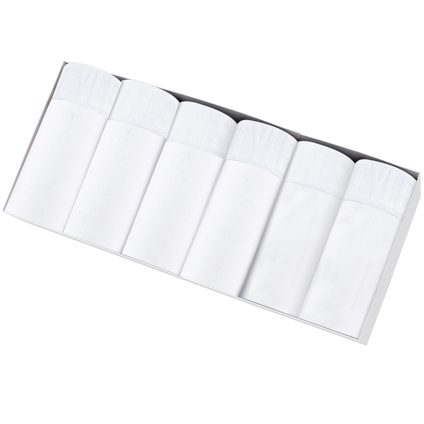 Boxer Brief Pack Cotton - 6Pcs White Boxers Man Sexy Underpants
