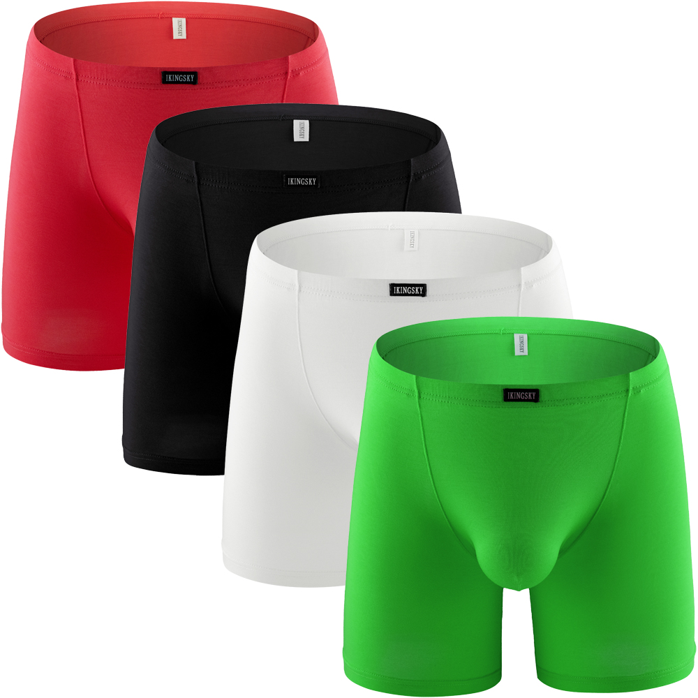 Long Leg Trunk Men - iKingsky Men's Modal Long Leg Boxer