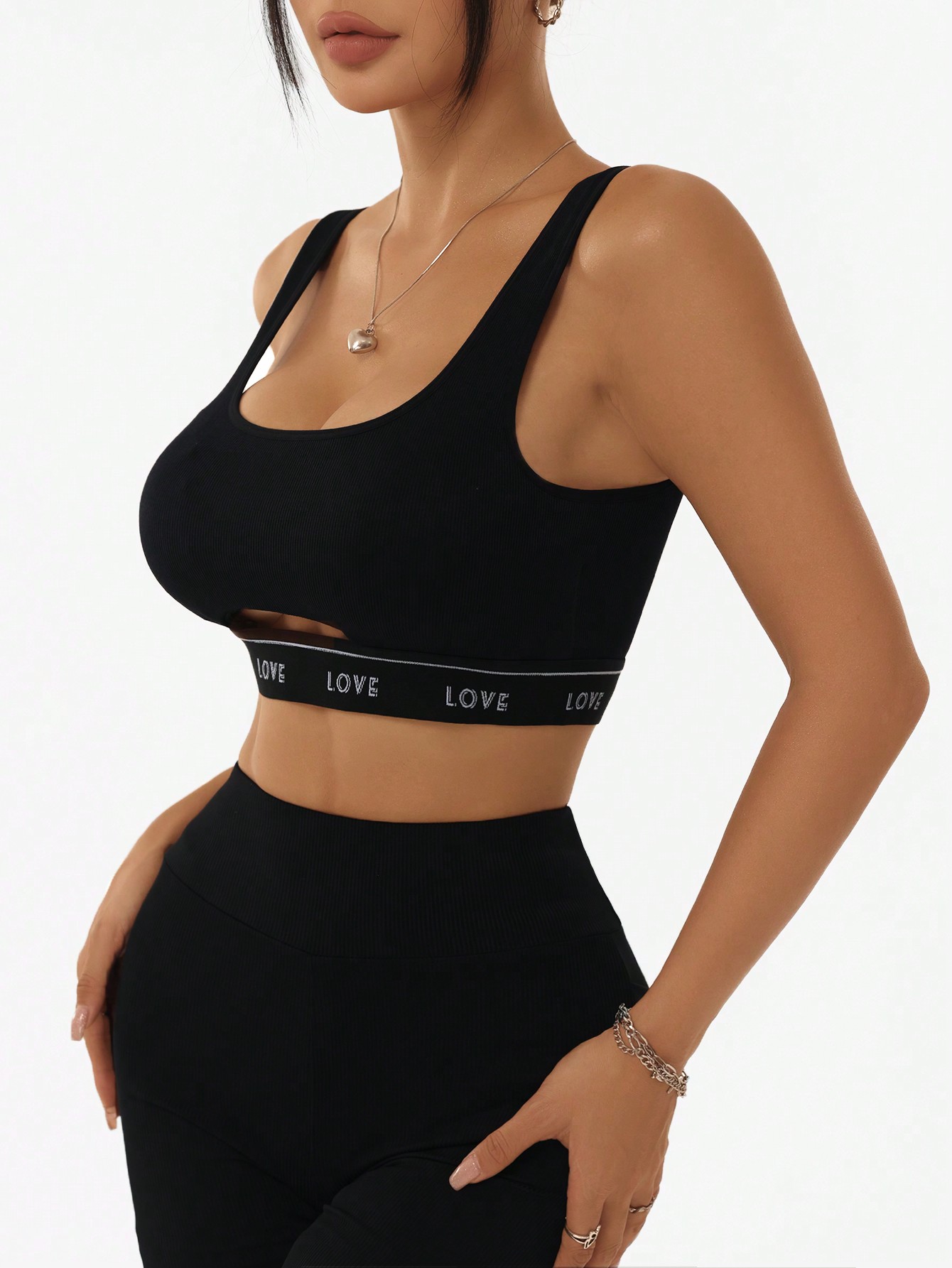 Women Ribbed U Neck Sports Bra - Tank Top Ribbed recension och pris