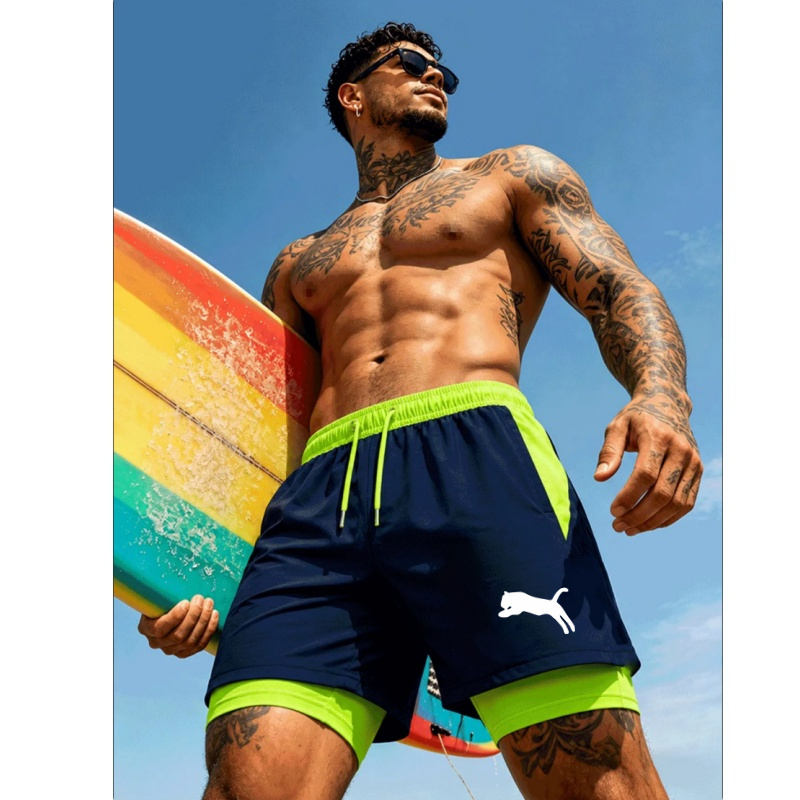 Men Running Cheetah Leopard Si - Compression Shorts Athletes recension och pris