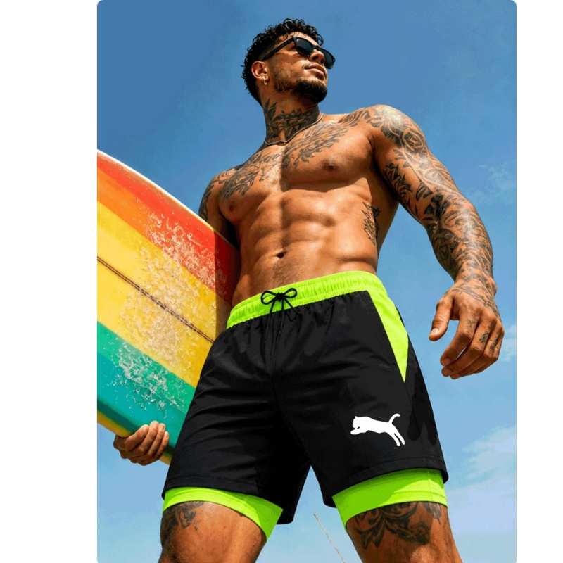 Men Running Cheetah Leopard Si - Compression Shorts Athletes recension och pris