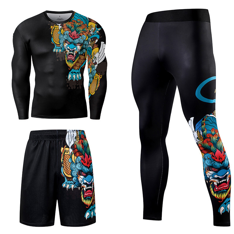 2/3PCS Men Jiu jitsu Tracksuit - Compression Long Pant recension och pris