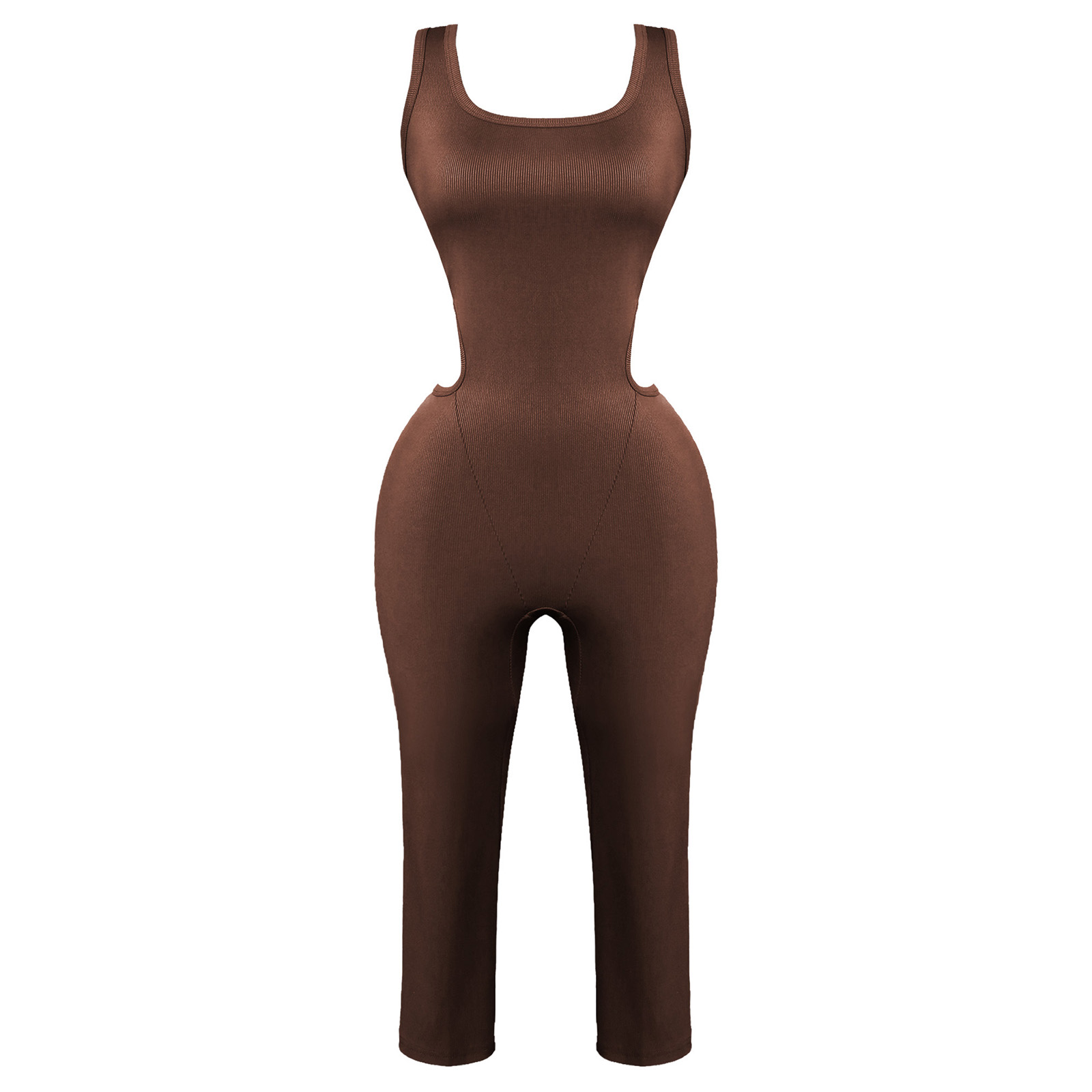 Women Workout Jumpsuit Sleevel - Tank Top Ribbed recension och pris