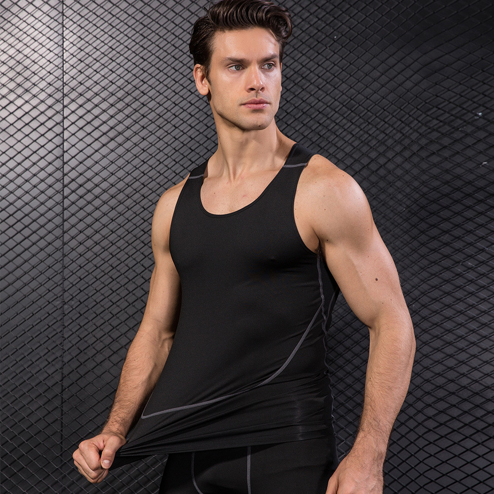 Men Black Sport Skinny Vest Ti - Base Layer Top recension och pris