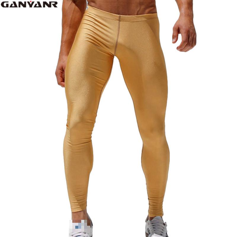 GANYANR Running Tights Men Com - Compression Long Pant recension och pris