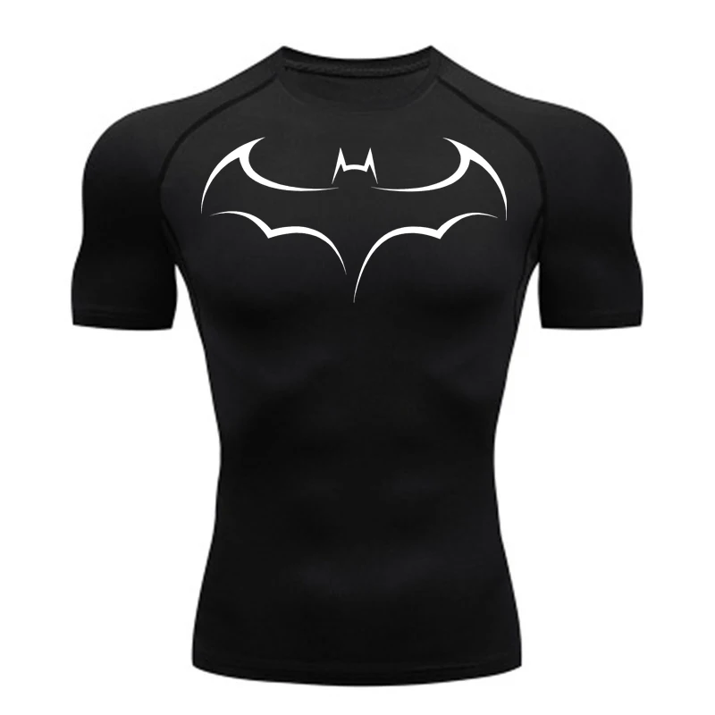 Bat Printed Men's Tight T-Shir - T Shirt Tight Fit recension och pris