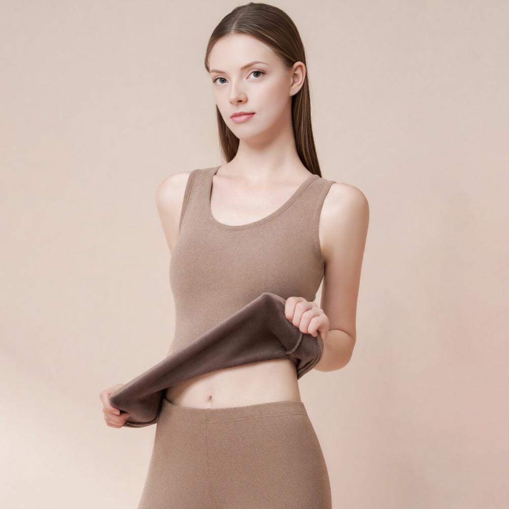 Fleece Lined Women Thermal Tan - Undershirt Crew Neck recension och pris