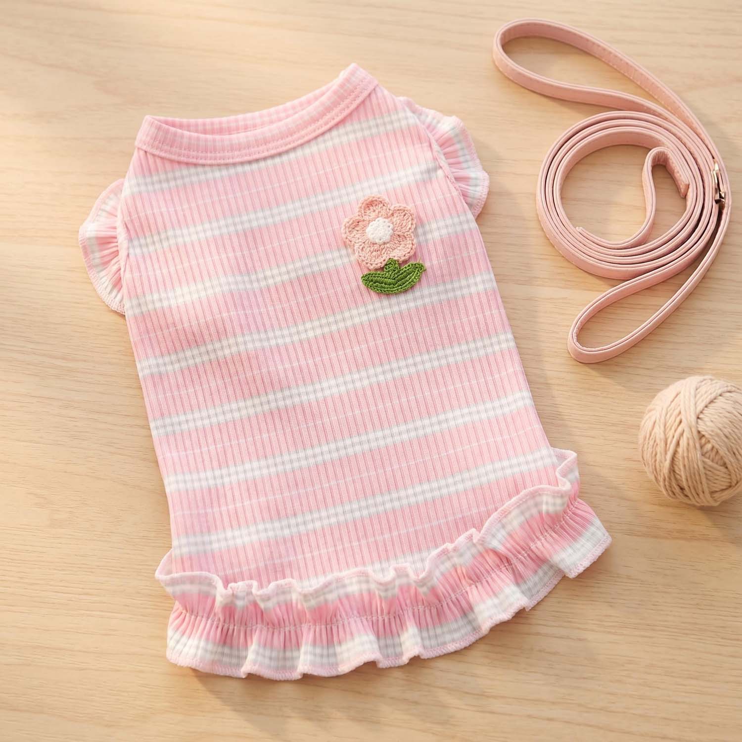 1PC Cute Ruffled Striped Summe - Tank Top Ribbed recension och pris