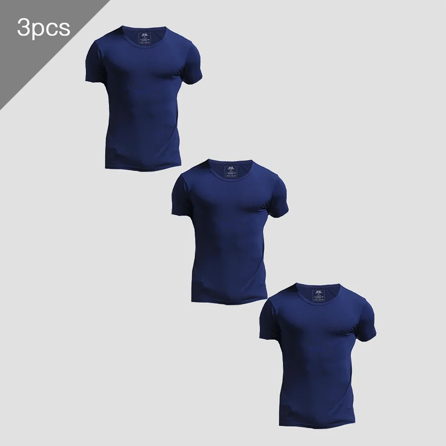 3PCS Men's Summer Short Sleeve - Undershirt Crew Neck recension och pris