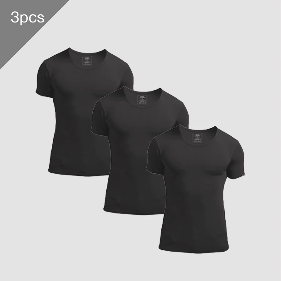 3PCS Men's Summer Short Sleeve - Undershirt Crew Neck recension och pris