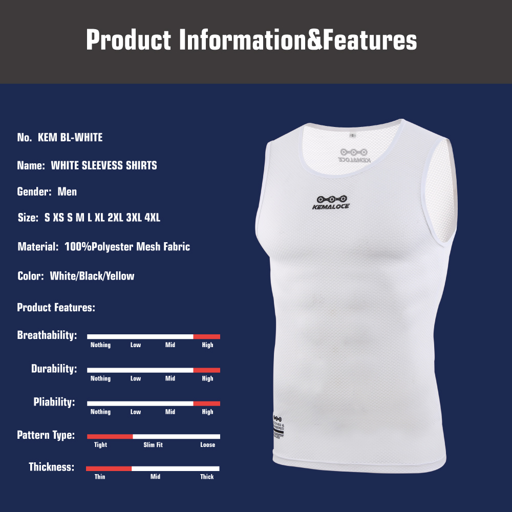 KEMALOCE Cycling Base Layer Sl - Sleeveless Undershirt recension och pris