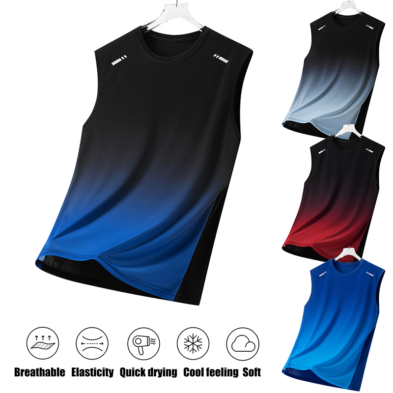 Men Gradient Sports Vest Light - Sleeveless Undershirt recension och pris