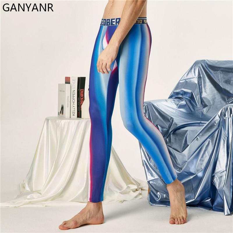 GANYANR Running Tights Men Com - Compression Long Pant recension och pris