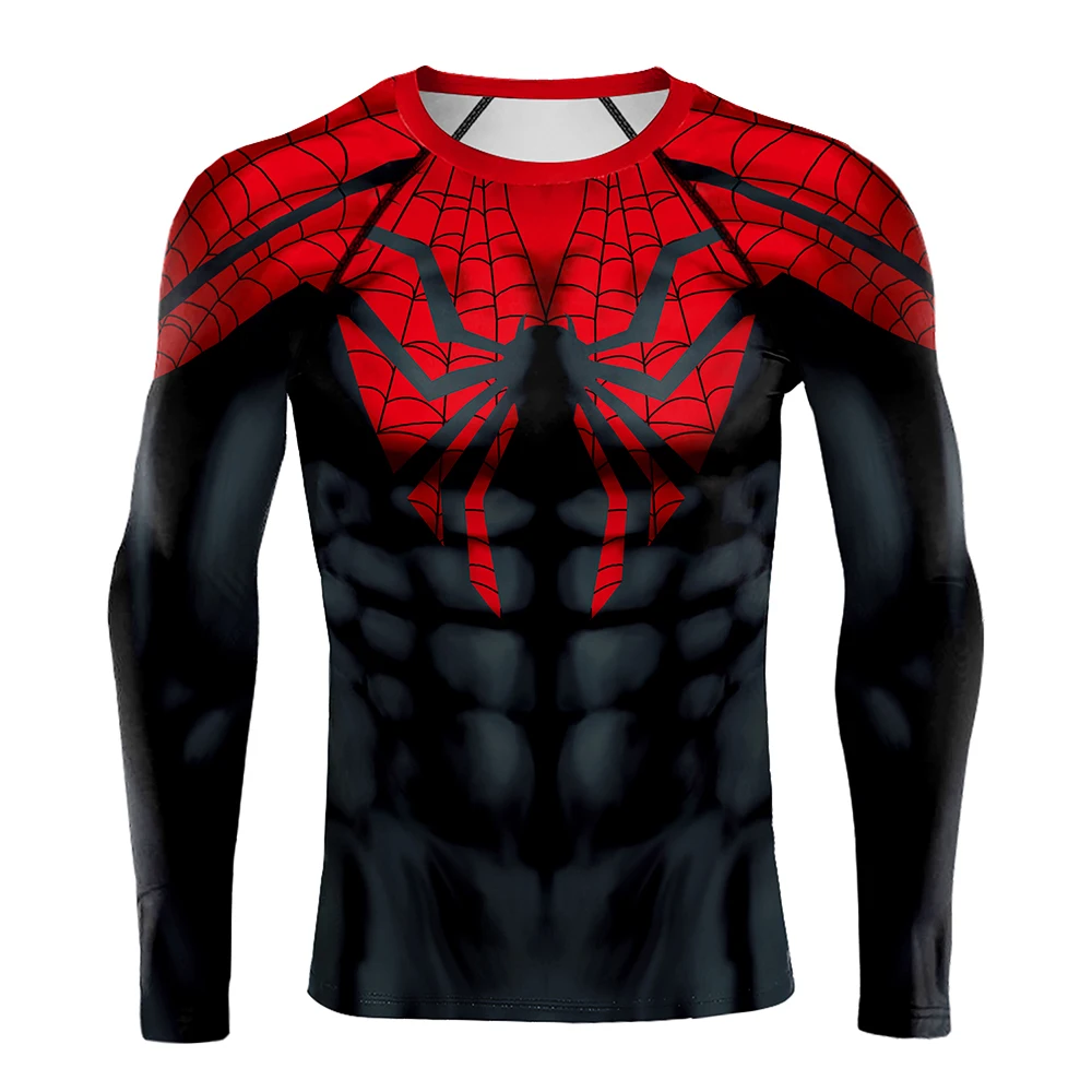 Spider Print T-Shirt Men Compr - T Shirt Tight Fit recension och pris