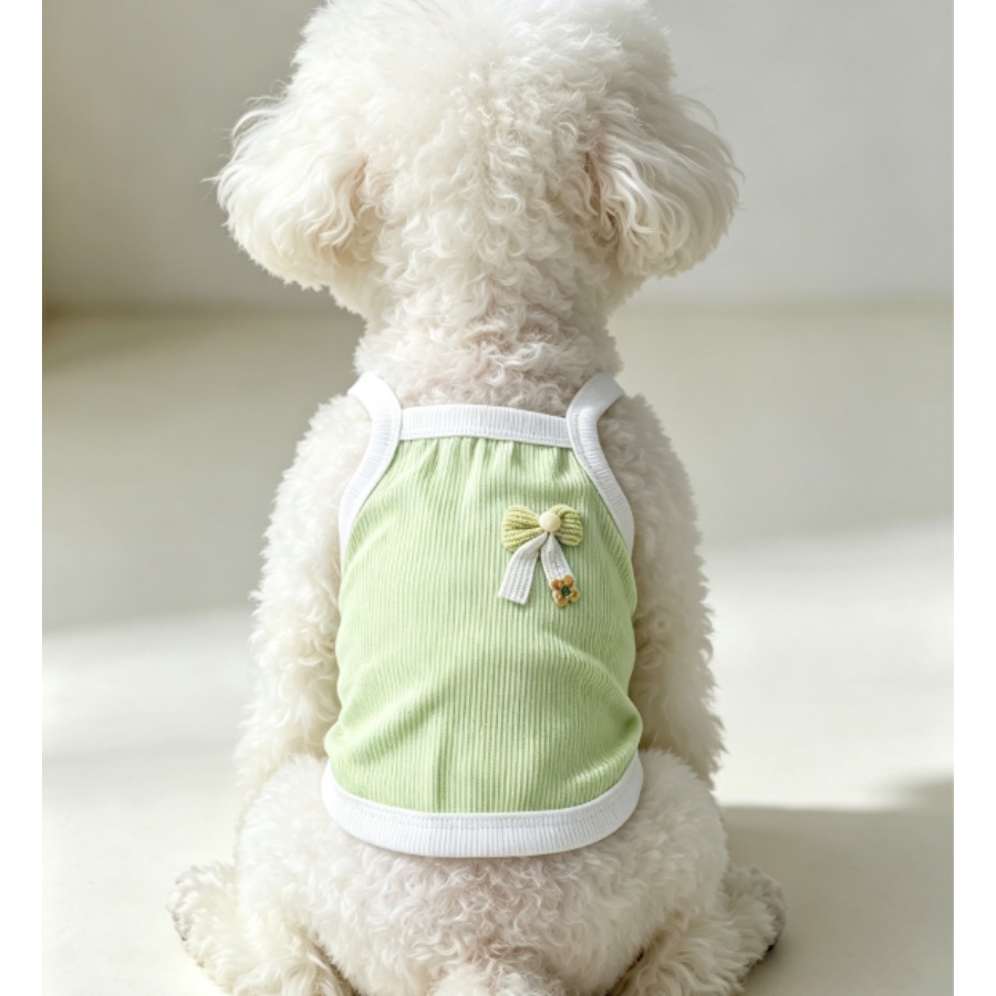 1pc Light Green Ribbed Pet Cam - Tank Top Ribbed recension och pris