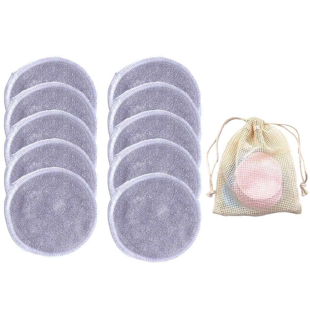 10PC Reusable Makeup Remover P - Bamboo Fiber Trunk recension och pris