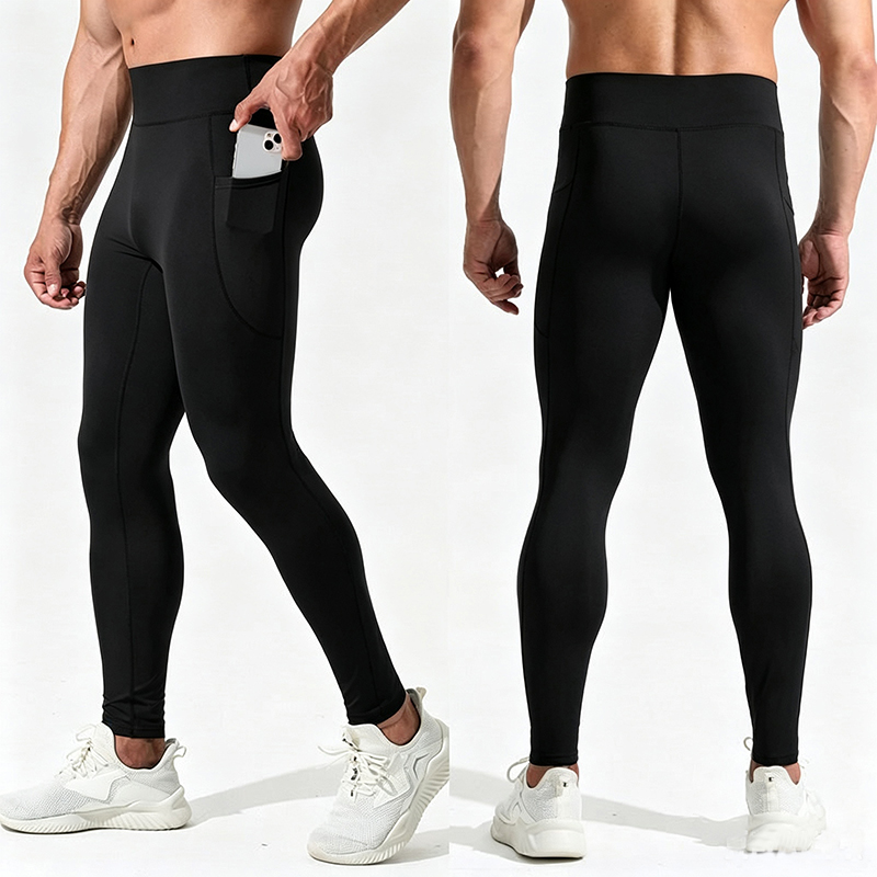 3 Pcs Men High Waist Compressi - Compression Long Pant recension och pris
