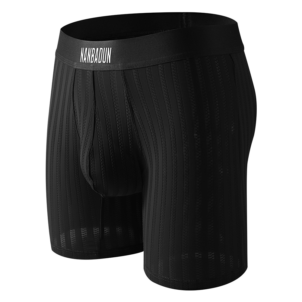 Men Ice Silk Long Leg Shorts B - Long Leg Trunk Men recension och pris