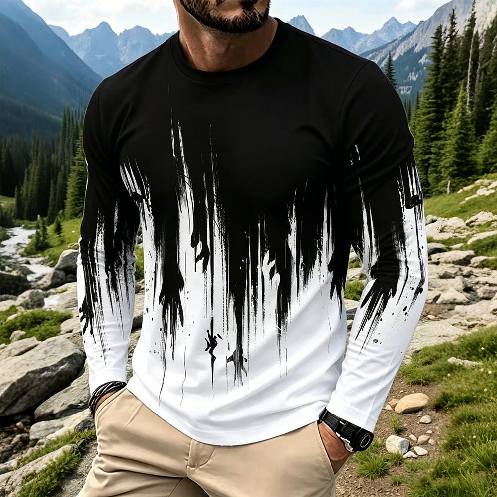 Men's Gradient Ink Splash Long - Base Layer Top recension och pris