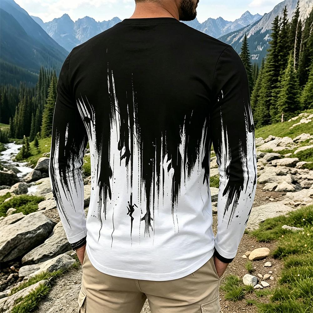 Men's Gradient Ink Splash Long - Base Layer Top recension och pris