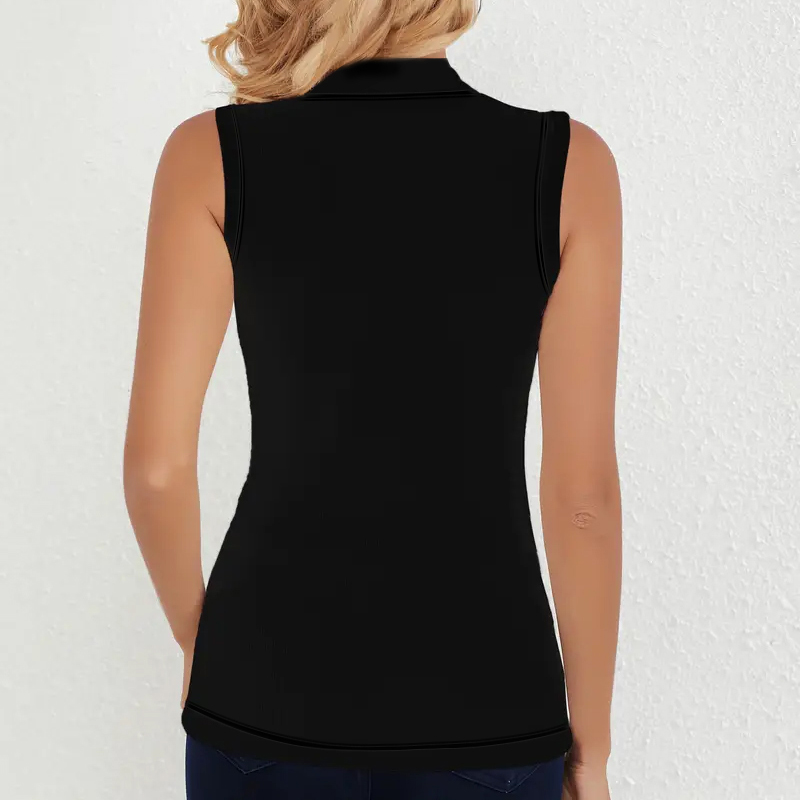 Womens Sleeveless Mock Neck Ri - Tank Top Ribbed recension och pris